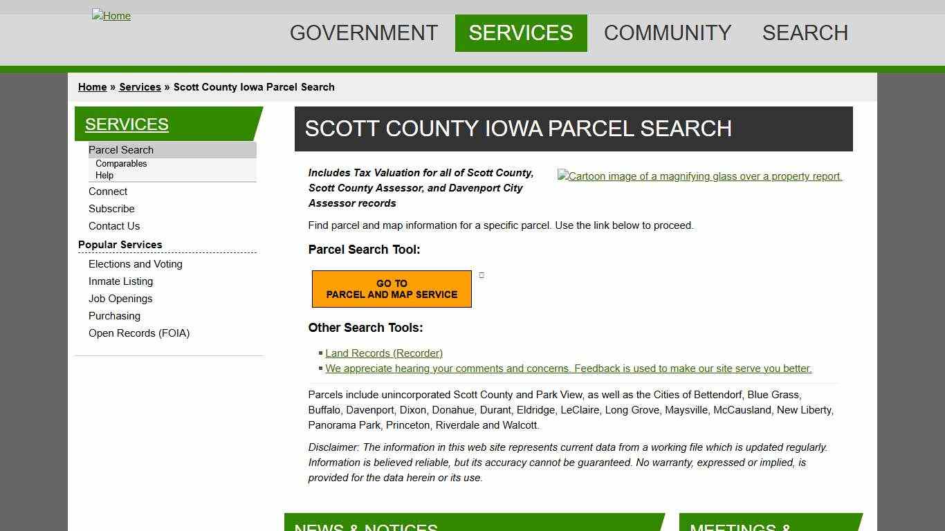 Scott County Iowa Parcel Search Scott County, Iowa